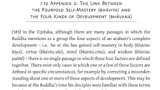  7.12 Appendix 2:Link Between Fourfold Self-Mastery (bhāvita) Four Kinds of Development (bhāvanā)