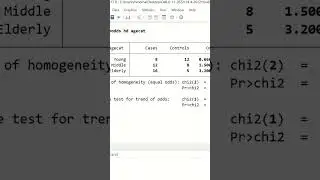 Chi square test for trend in STATA #Shorts