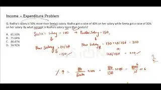 Percentage Lec 5 Expenditure problems | TCS NQT | COGNIZANT