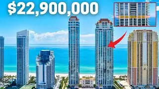 INSIDE a $22,900,000 Oceanfront Apartment In Sunny Isles Beach, Florida