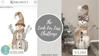 KIRKLANDS INSPIRED SNOWMAN | WINTER DECOR IDEAS | RUSTIC | Look for Less Challenge 2018 Yami & Marie
