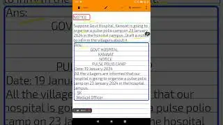 NOTICE FOR CLASS 12 || HOW TO WRITE NOTICE|| A PULSE POLIO CAMP NOTICE|| BY SK JAKHAR