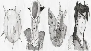 Drawing Session 185: Cascoon, Frieza First Form, Dustox, & Ryo Sanada