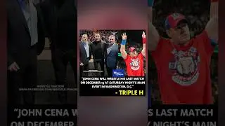 John Cena last WWE match date and time revealed by Triple H officially #johncena #tripleh #wwe