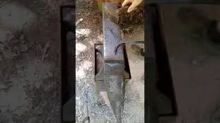 Forging tines on a fork - normal speed.