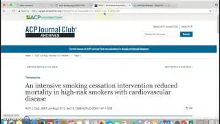 ACP Journal Club - 3 Minute Database Series
