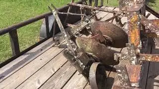 Arrival of some farm implements. BIG day on the Toadstead.