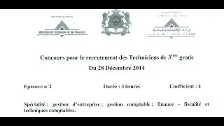 corrigé concours ministère de l'économie et des finances 2014