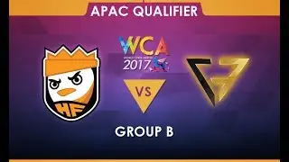 HappyFeet vs CG Game 2 - WCA 2017 APAC Qualifier Group B - @Xyclopzz