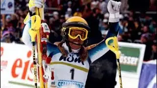 Pernilla Wiberg wins slalom (Semmering 1995)