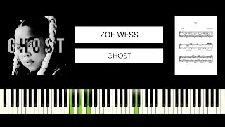 Zoe Wees - Ghost (BEST PIANO TUTORIAL & COVER)