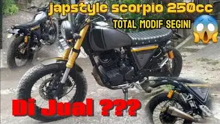 modifikasi japstyle yamaha scorpio up 250cc restorasi repaint body japstyle dan mau dijual