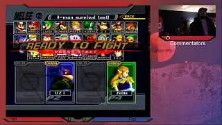 Fizz (Zelda/Sheik) vs. Uzi (Falco) -- Level Up Melee #1 - RR singles