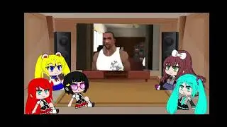 las chicas del anime reaccionan gta san andreas cj junior se une a los ballas
