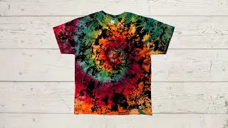 Tie Dye Bleach Scrunch & Rainbow Spiral - #Shorts