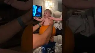 Putting our pumpkin in a pumpkin🙊😂 #fail #vlog #baby