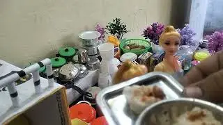 Tara sitara ka nashata#dollsvlog #kitchen #dollhousefurniture #dollhousekitchen #ytshort #food #chai