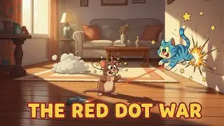 The Red Dot War 🐱🐭 | Cat vs Mouse Cartoon Chaos | Rainbow Reads #kidsstory #cartoon #funnycartoons