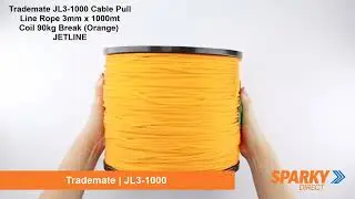 Trademate JL3-1000 | Cable Pull Line Rope 3mm x 1000mt Coil&nbsp;| 90kg Break (Orange) | JETLINE