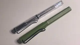 Lamy Safari 2021 Limited Edition Savannah Green and Lamy Vista (interchangeable parts)