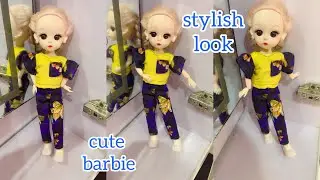 DIY-Simple Jumsuit Doll Dress Design||Mini fashion doll dress || kiran's doll