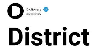 District Meaning In English