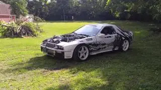 Turbo LS RX7 S369 Borg Warner INSANE Spool (Yard Burnout)!