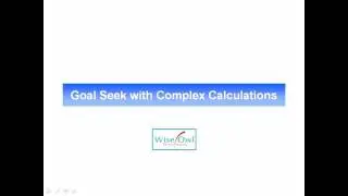Microsoft Excel - Goal Seeking
