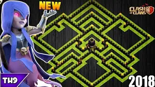 NEW TOWN HALL 9 FARMING/TROPHY BASE 2018! TH9 HYBRID DARK BASE WITH REPLAYS!! - CLASH OF CLANS(COC)