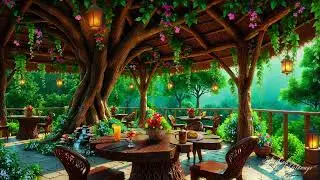Cozy Afternoon at the Fairytale Treetop Café: Relaxing Piano & Rain Ambience