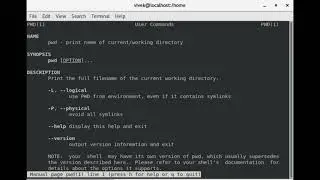 How to find full pathname of the current working directory in linux | pwd command in linux