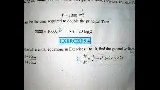 12 th (NCERT) MATHEMATICS-DIFFERENTIAL EQUATION | EXERCISE-9.4(General Solution)|Pathshala (hindi)