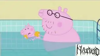 Peppa y el Gorge se tiran el medio piquero en la piscina