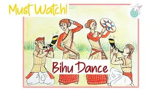 Bihu Drawing Tutorial || Magh Bihu Assam festival Dance Memory Drawing Happy Bihu || Bihu Art বিহু