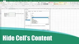 How to Hide Cell Content in Excel
