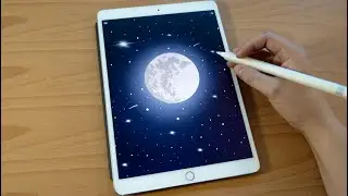 Full Moon 🌕 Procreate Drawing