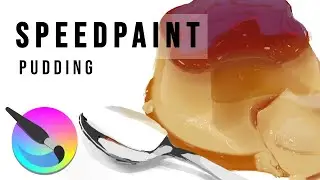 Soft & Glossy Pudding Art🍮 | Speedpaint [Krita] 2026 Channel Anniversary Special!🥳