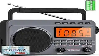 Portable Radio with Best Reception 4000mAh Rechargeable Digital Radio AM FM Portable