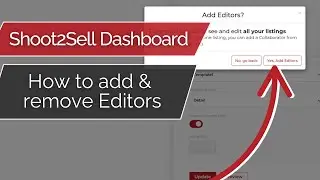 Shoot2Sell Dashboard   How to add and remove Editors