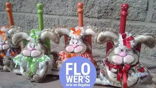 🐰🧻PORTA ROLLO CON CONEJA DE TELA TIPO COUNTRY 🇦🇷 Dise&ntilde;o que hacemos solo a pedido