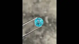 5.75 carats | Blue Zircon Stone Round Cut Natural Cambodian Gemstone #blue #zircons #gemstone