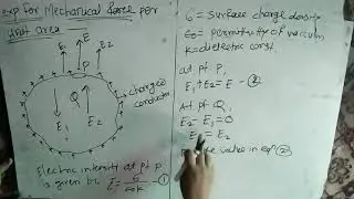 Expression for Mechanical Force per unit area
