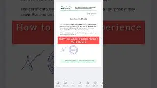 How to Create Experience Certificate 2025 || experience Certificate format Kaise Banaye | Noc format