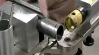 Notching one end of a tube