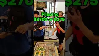 Pokemon Card show $2700 coin flip for Base set and other vintage packs! #pokemon