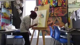 A2 Level ART: My Eric Lacombe style portrait