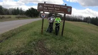 Bicycling at Bandy Creek Campground and the Big South Fork National River and Recreation area