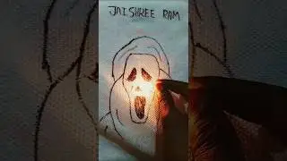 hanuman ji #drawing #fire #tissue #ytshorts