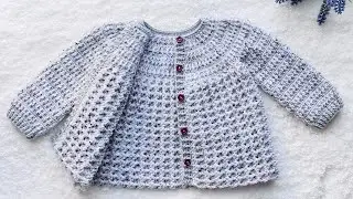 Chaquetita o cardigan 🤩 UN VERDADERO PASO A PASO CON CADA VUELTA Y CADA PUNTO 😍PATRON DE GANCHILLO