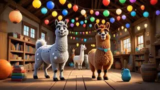 Six Fluffy Llamas Read and Rhyme | Reading & Rhyming Song for Kids | Nursery Rhymes and Baby Songs
